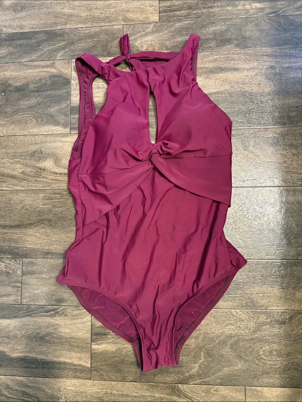 Swimsuits For All Plum Twist-Front One-Piece Swimsuit